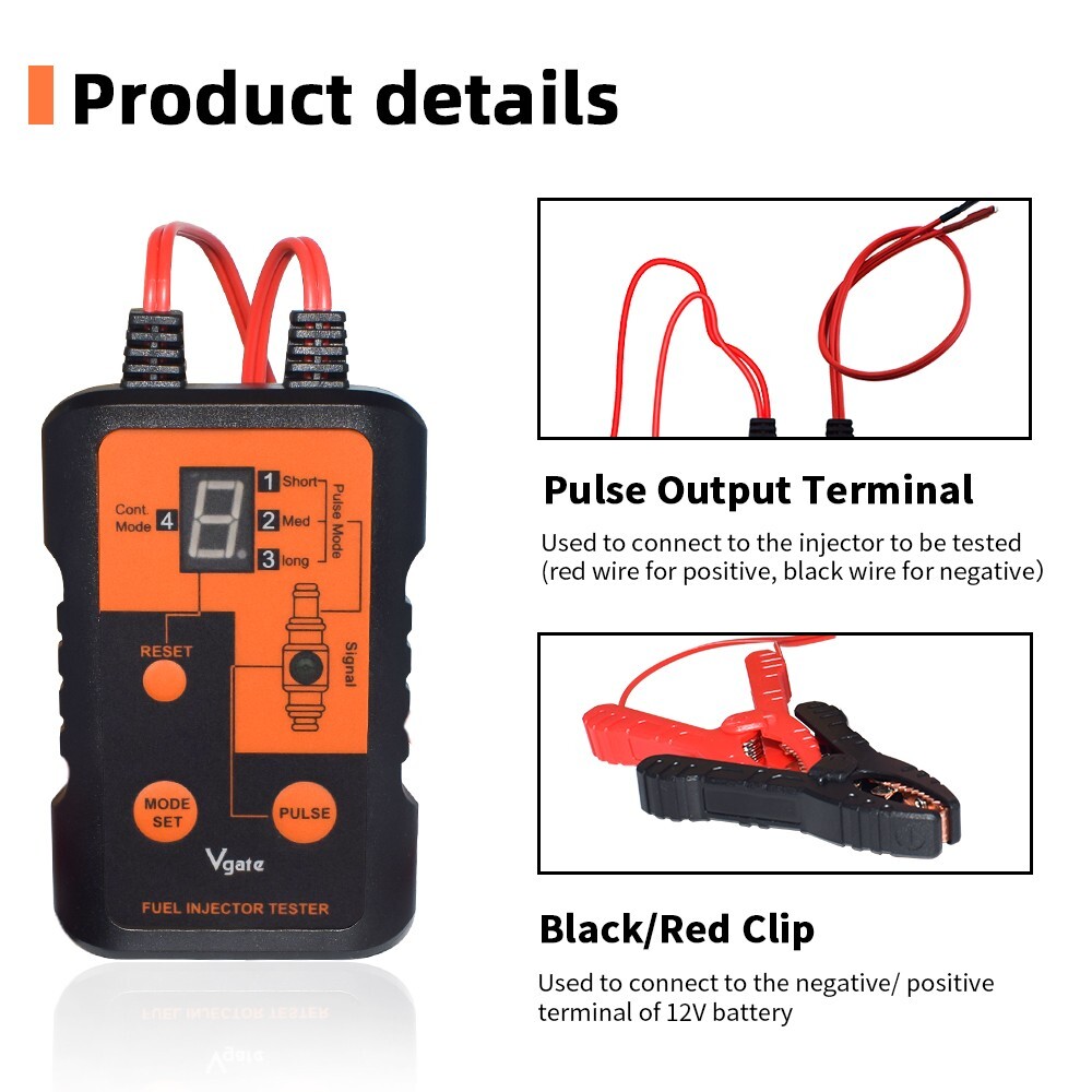 Vgate Fuel Injector Tester Cleaner & Adapter DIY Cleaning Tools Kit