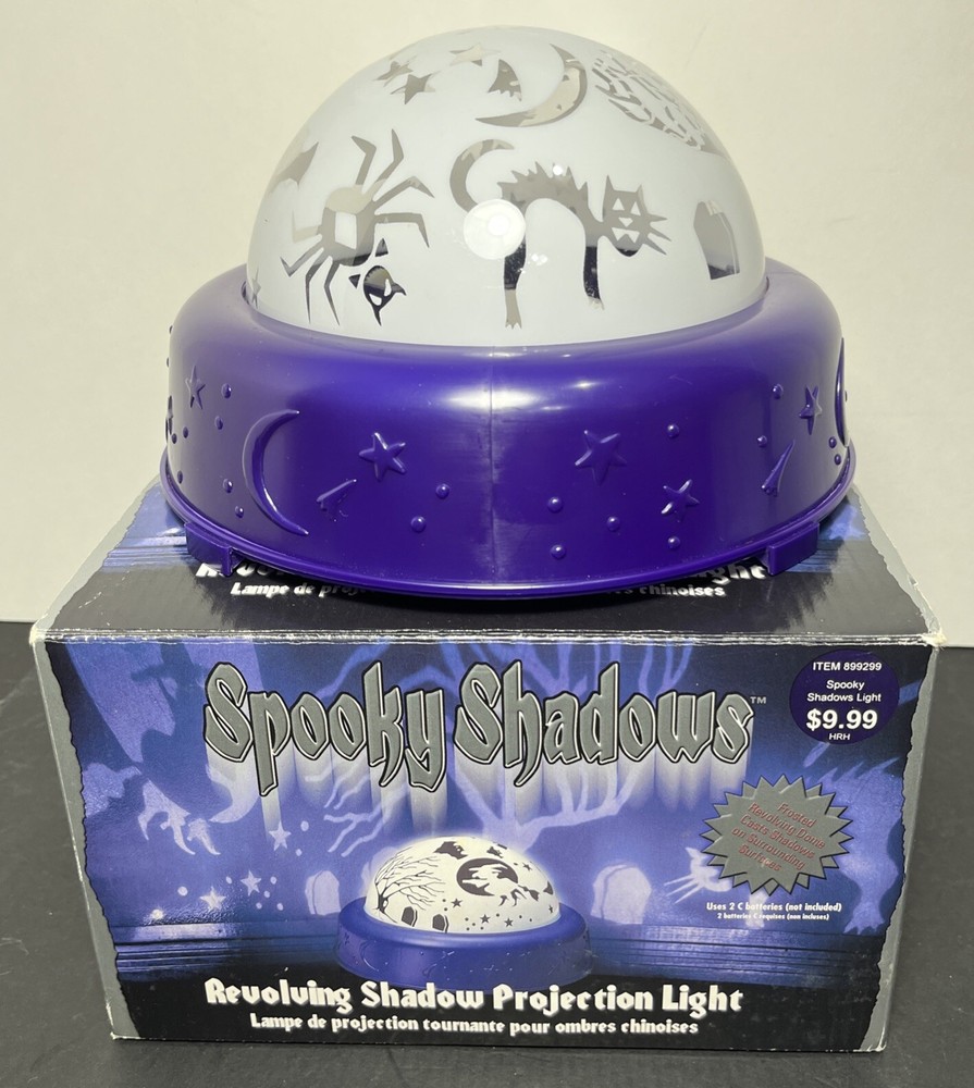 Spooky Shadows Projection Light Halloween Witch Graveyard 2001 Tested & Working