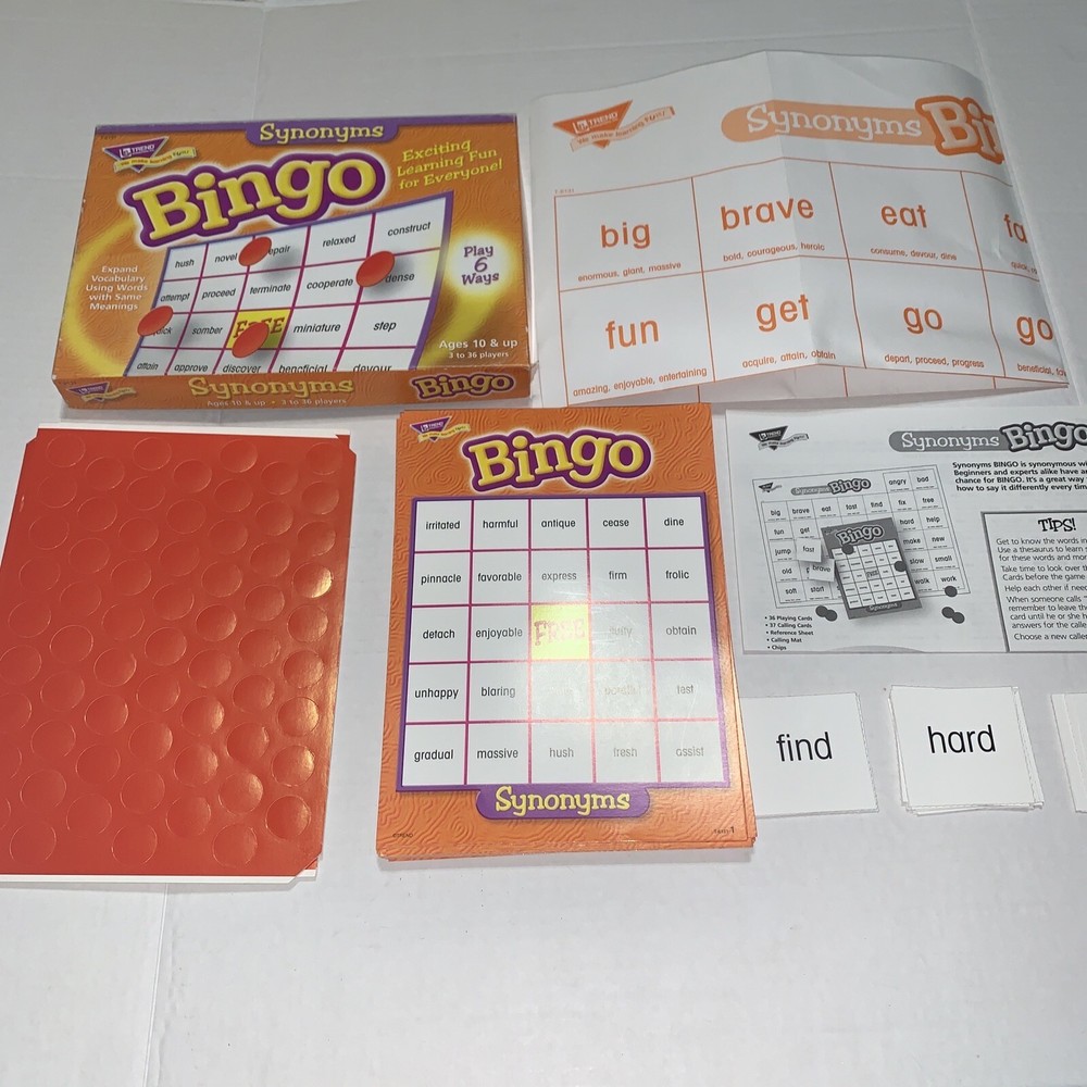 Trend Enterprises Synonyms Bingo Game Learning Fun For Everyone