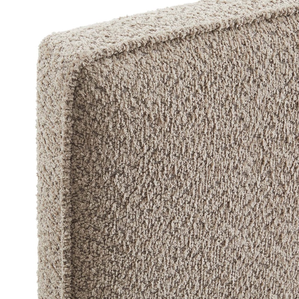 Modway Lindee Boucle Fabric Full Headboard in Oatmeal