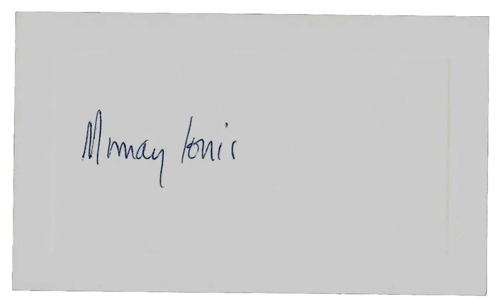 RARE! “Most Influential Modern Dancer" Murray Louis Hand Signed 3X5 Card