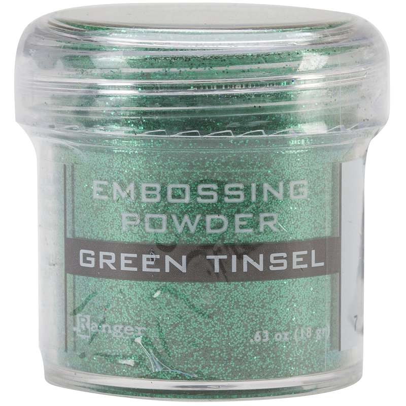 Embossing Powder Green Tinsel