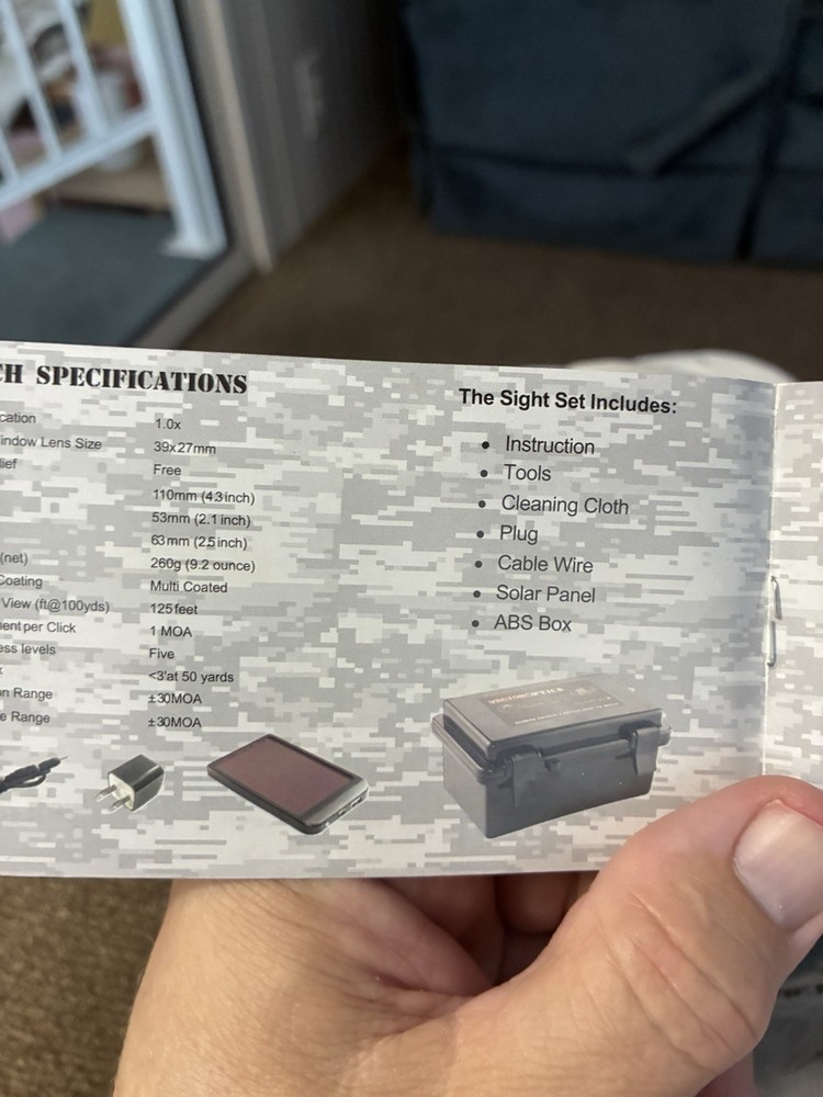 Vector Optics SCRD-04 8 Reticle Sight Pre-owned Never Used