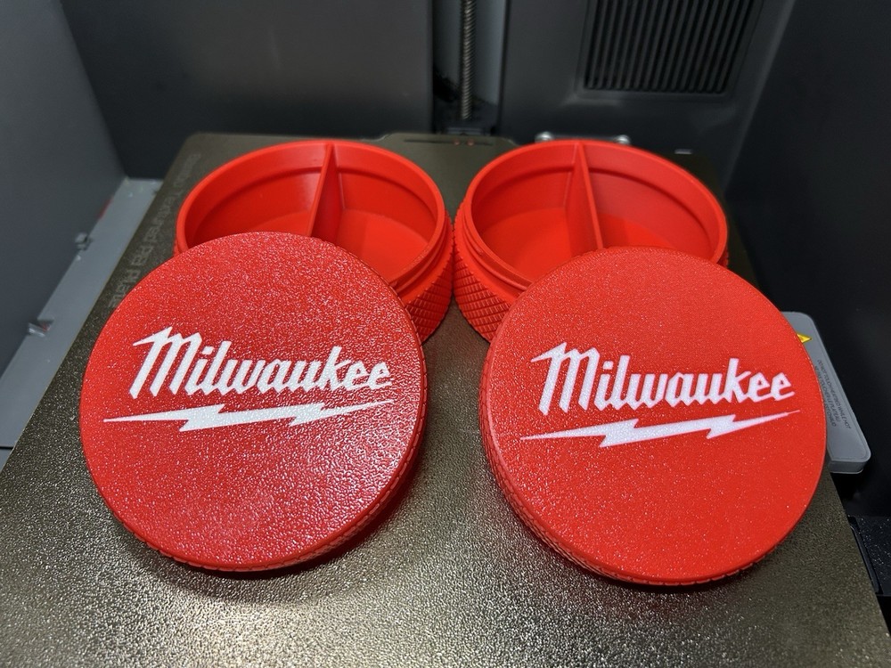 Milwaukee Container Split XL 2 Pack Set – Threaded Screw & Parts Box 3D Printed