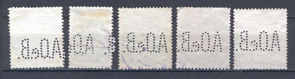 Perfins A39 AOeB Austria 5v used