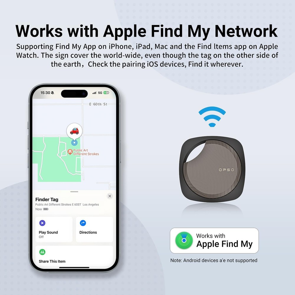 Finder Tag-4 Pack, Invisible Guard Bluetooth Tracker Works with Apple Find My...