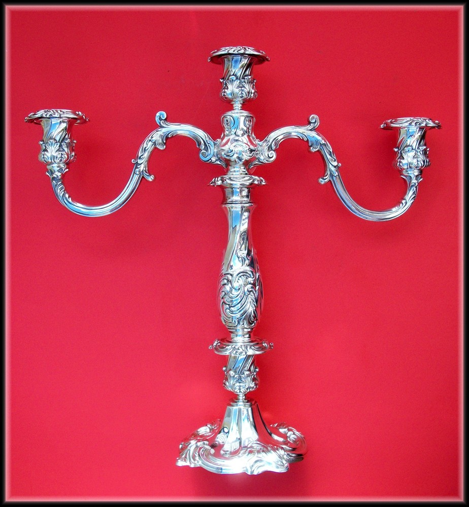 Reed and Barton Rococo Revival style Candelabra