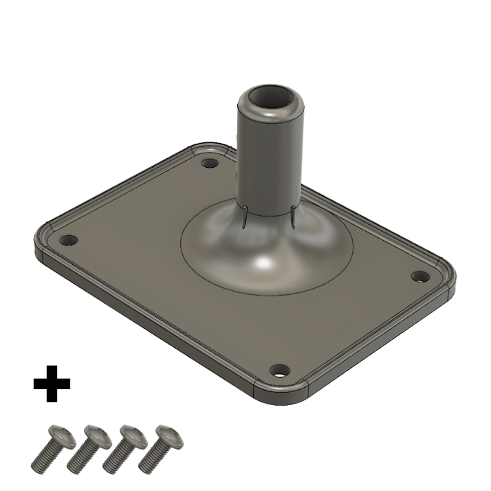 3D Printed Black Electronic Drum Module Mount for Roland TD Series & SPD, MDP-7U