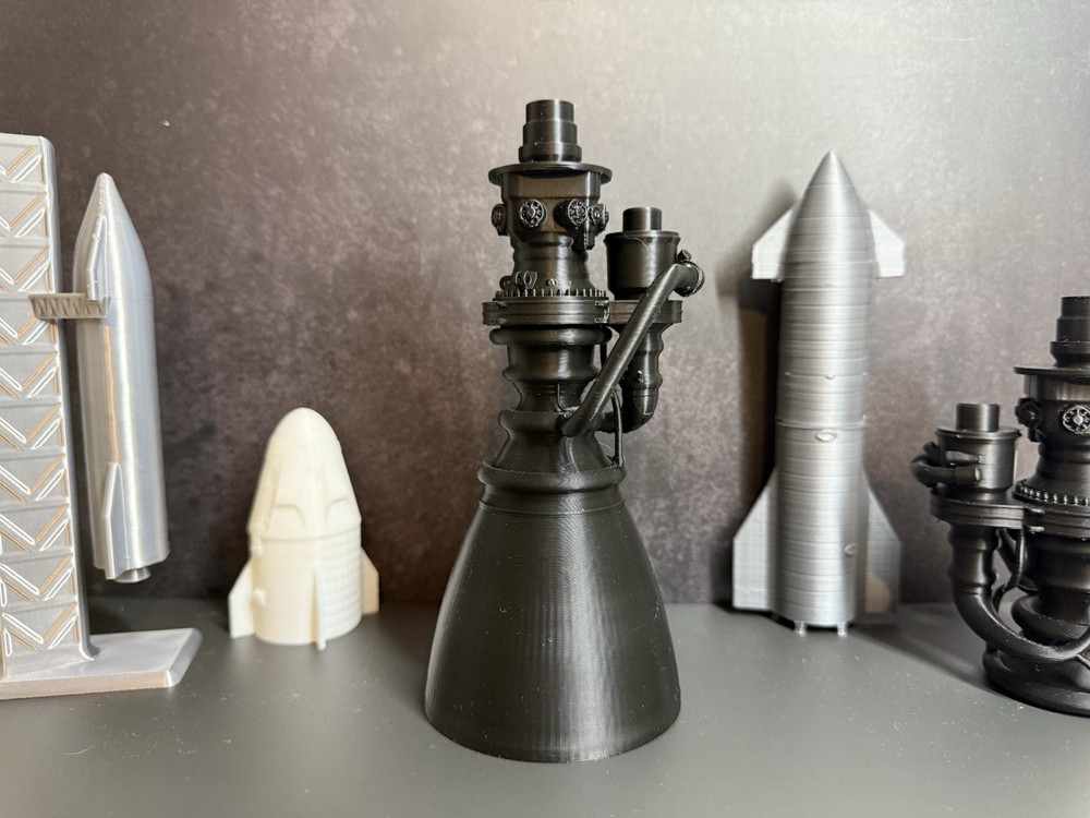 SpaceX Raptor 3 Rocket Engine | 3D Printed Model | Black |...