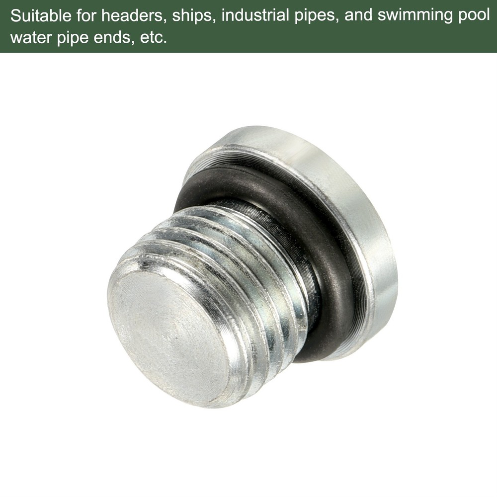 3 Pcs 7/16-20UNF Pipe Plug,for Terminate Pipe Ends (Silver)