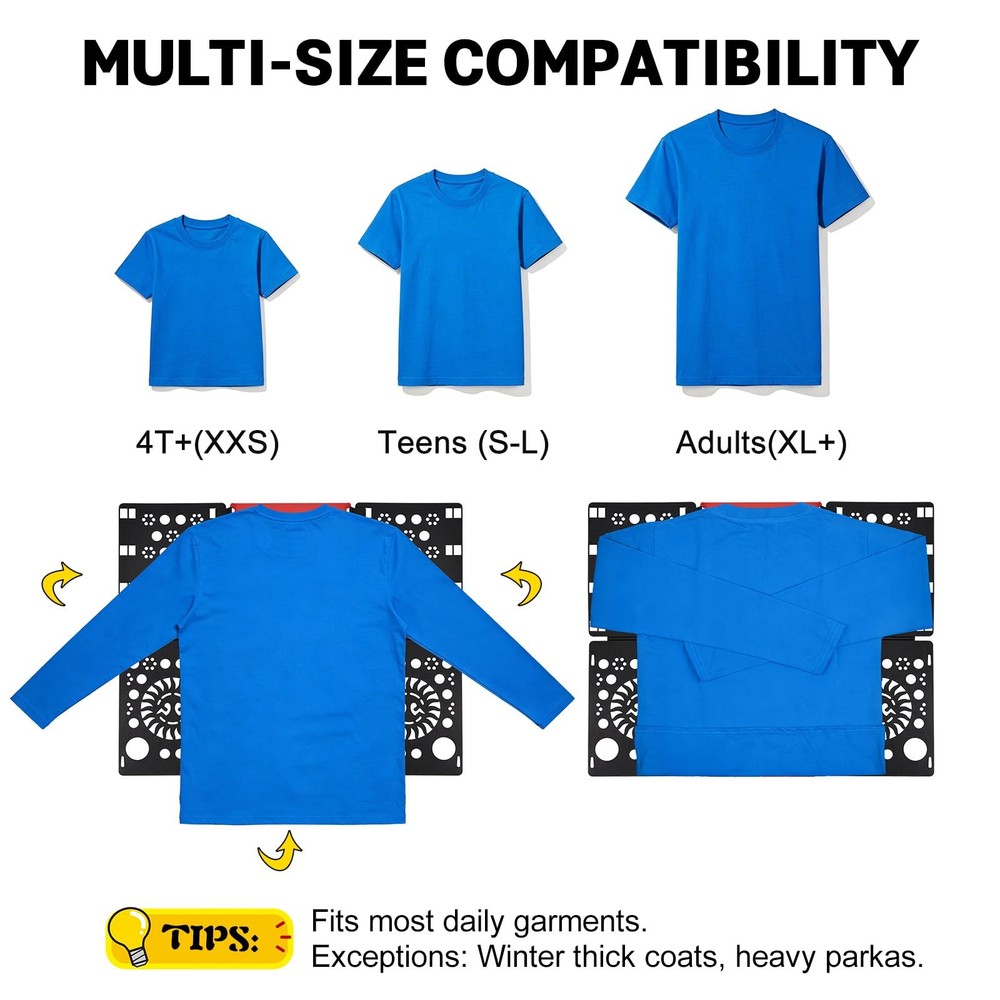 Version 3 Shirt Folding Board T Shirts Clothes Folder Durable Plastic