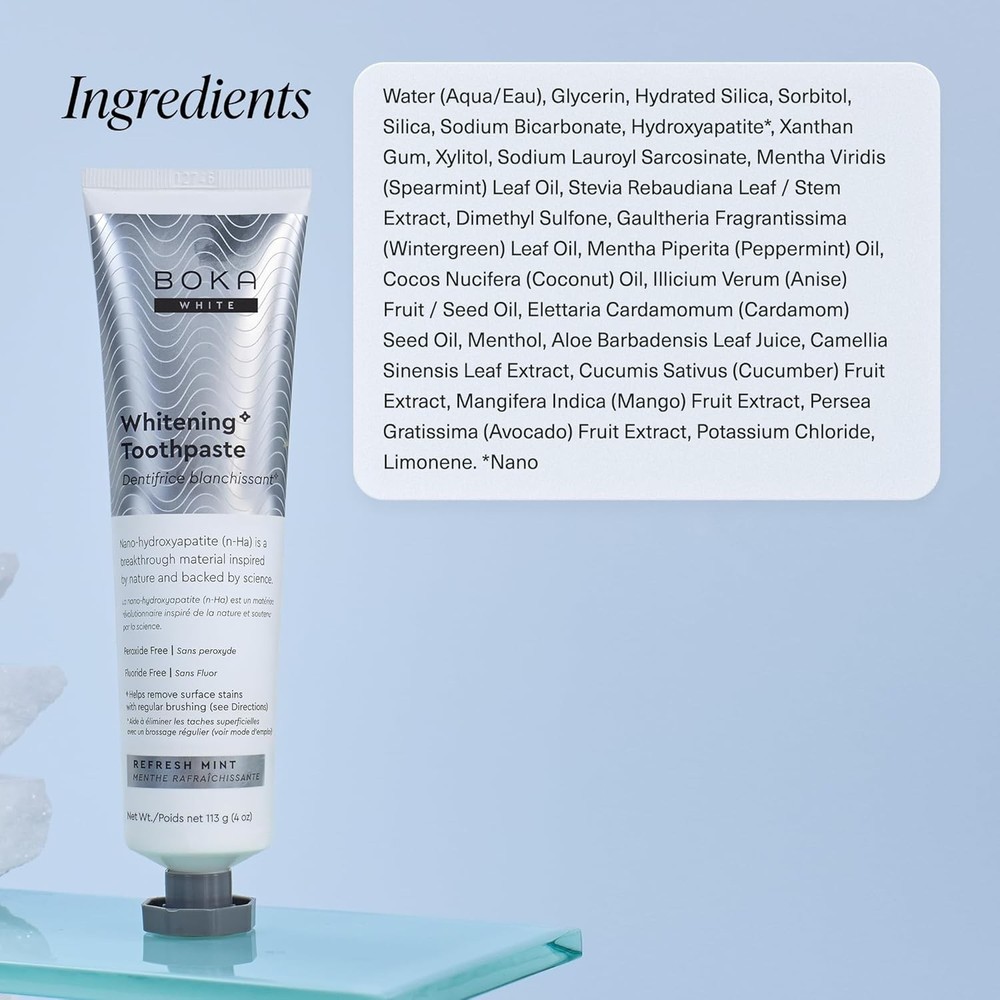 Boka Fluoride-Free Nano Hydroxyapatite Toothpaste Sensitive Teeth 4oz Mint