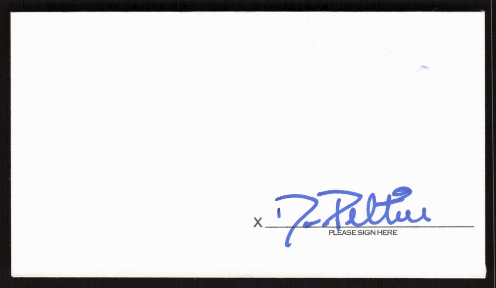 Dan Peltier Signed Baseball Postal Envelope Texas Rangers Auto