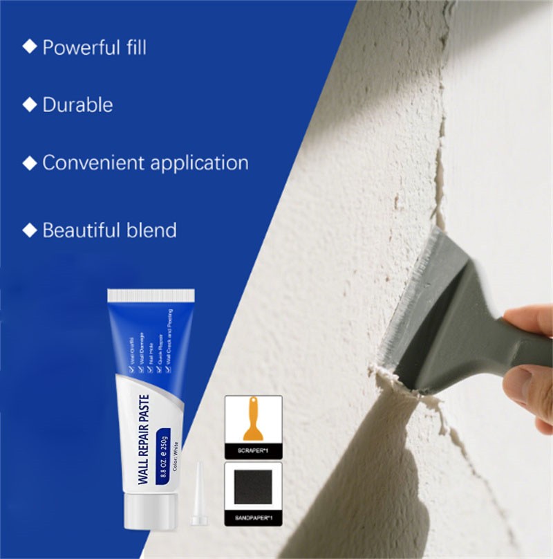 Drywall Patch Repair Kit 250G Wall Mending Agent Multi-Functional Quick Drying