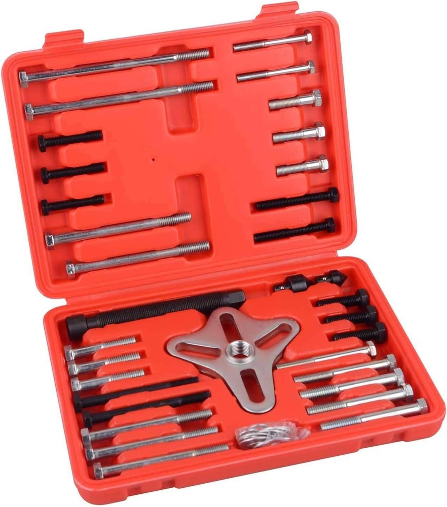 Harmonic Balancer Puller Set, 46 Pcs Flywheel Steering Wheel Puller Kit Gear ...