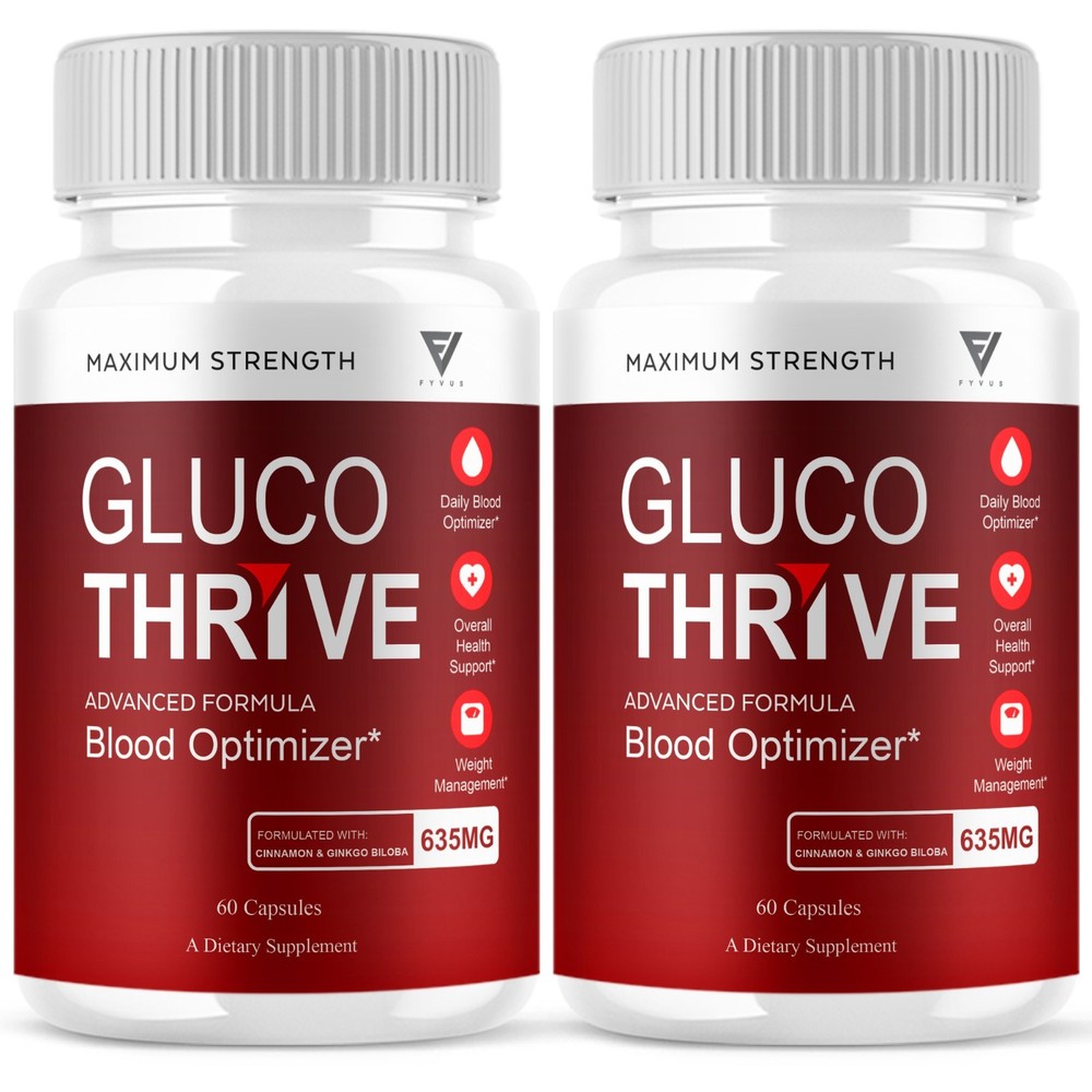 (2 Pack) Gluco Thrive Capsules, Gluco Thrive Advanced Formula (120 Capsules)