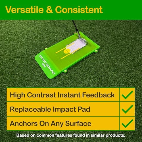 Mini Golf Hitting Mat – Compact Impact Feedback Practice Mat Mini Divot Board
