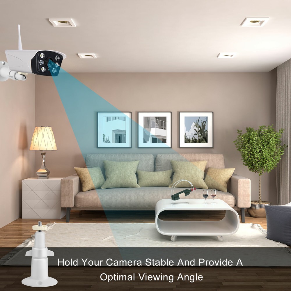 3pcs White Wall Mount Stand Bracket Adjustable For Arlo Pro 2 Security Camera