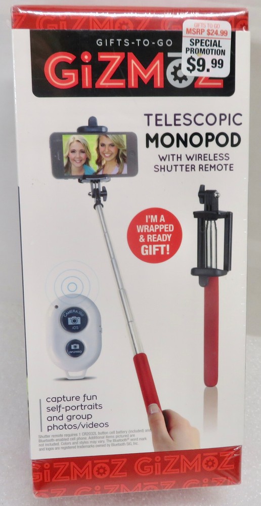 Extendable Handheld Selfie Monopod with Bluetooth Remote Wireless Shutter