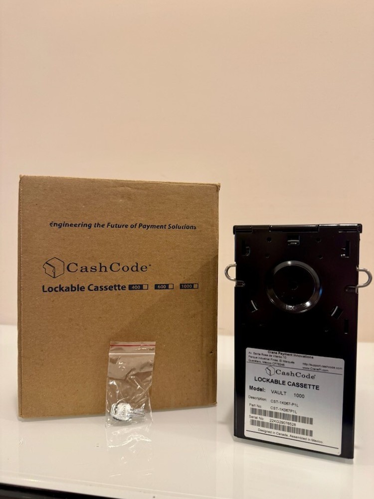 Brand New - CashCode Vault 1000 Lockable Cassette