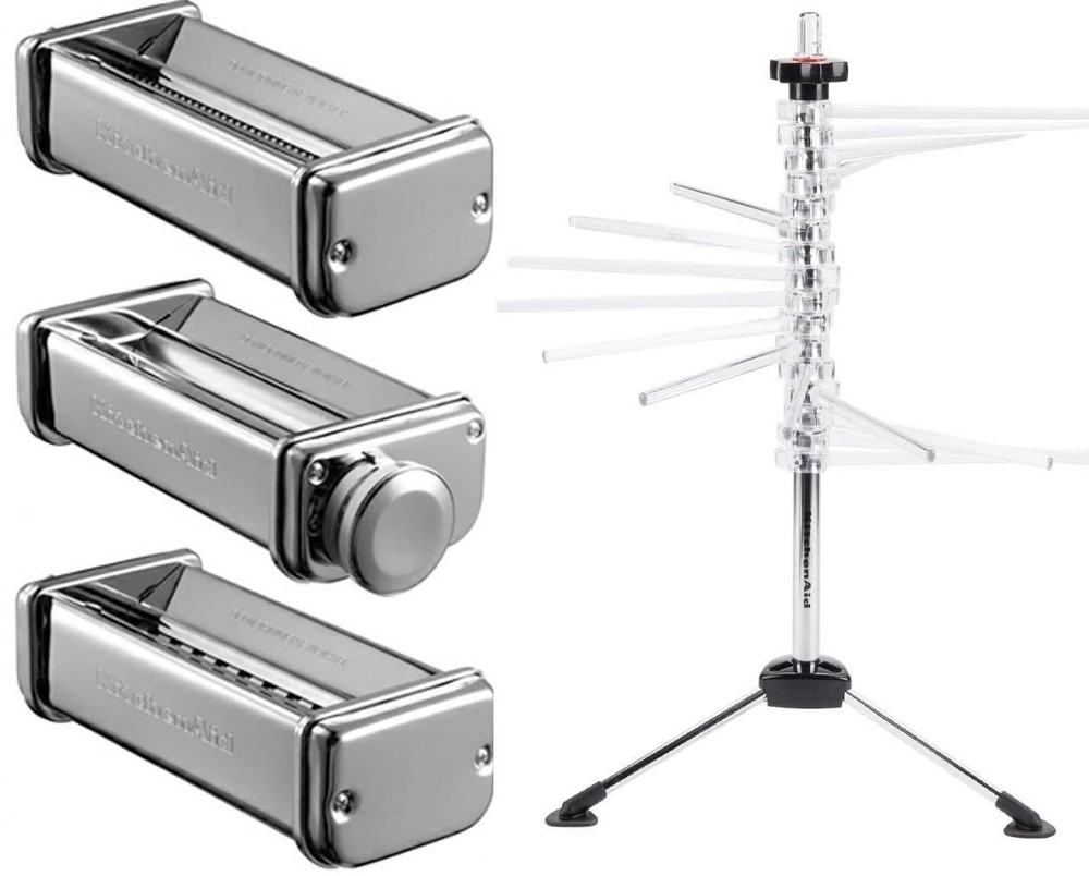 KitchenAid Pasta Roller & Cutter Attachment Set w/ Pasta Rack Stand COMBO SET