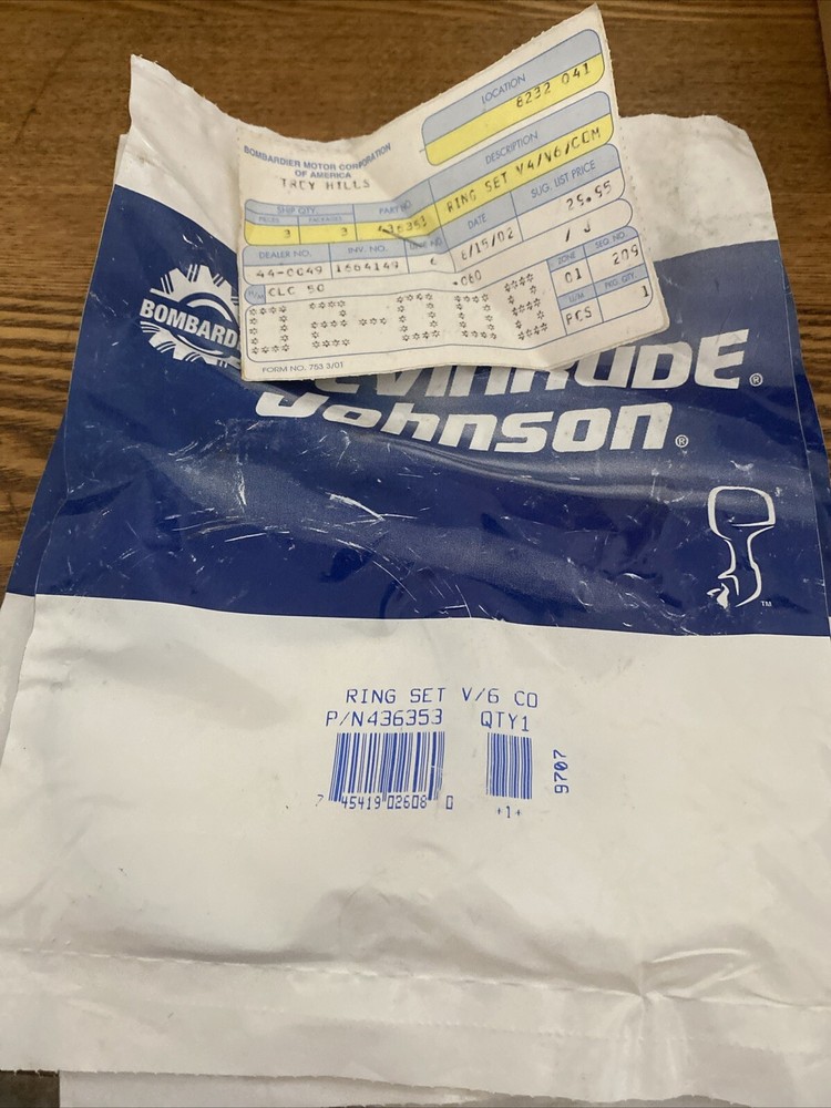 Evinrude Johnson Ring Set 436353