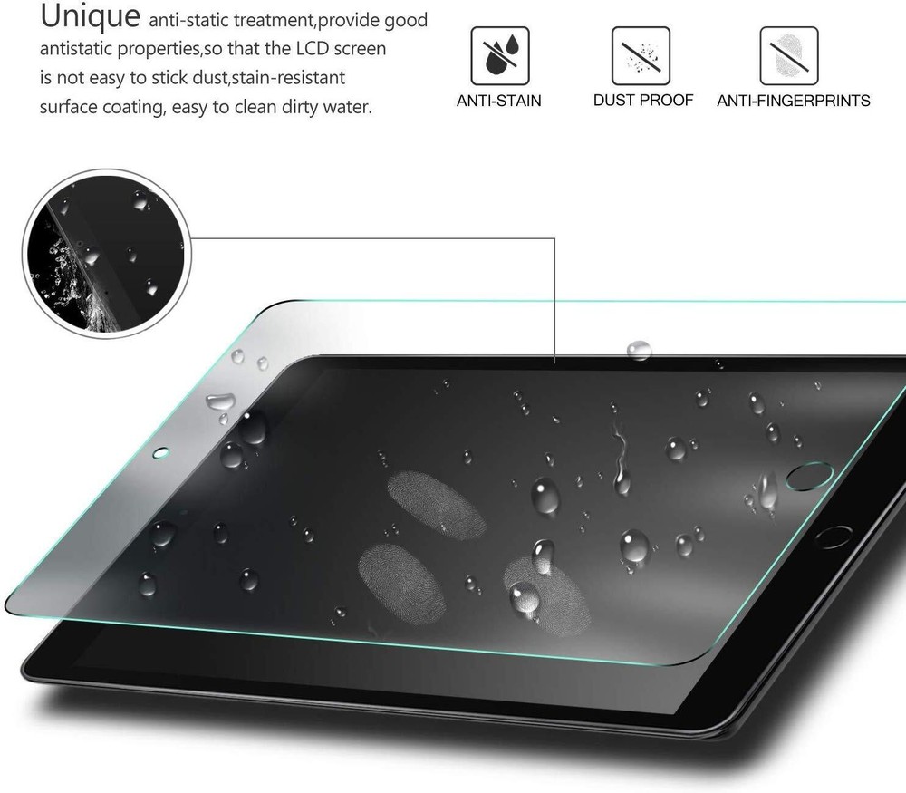 3 Pack Screen Protector Compatible with Ipad 9Th 8Th 7Th Generation