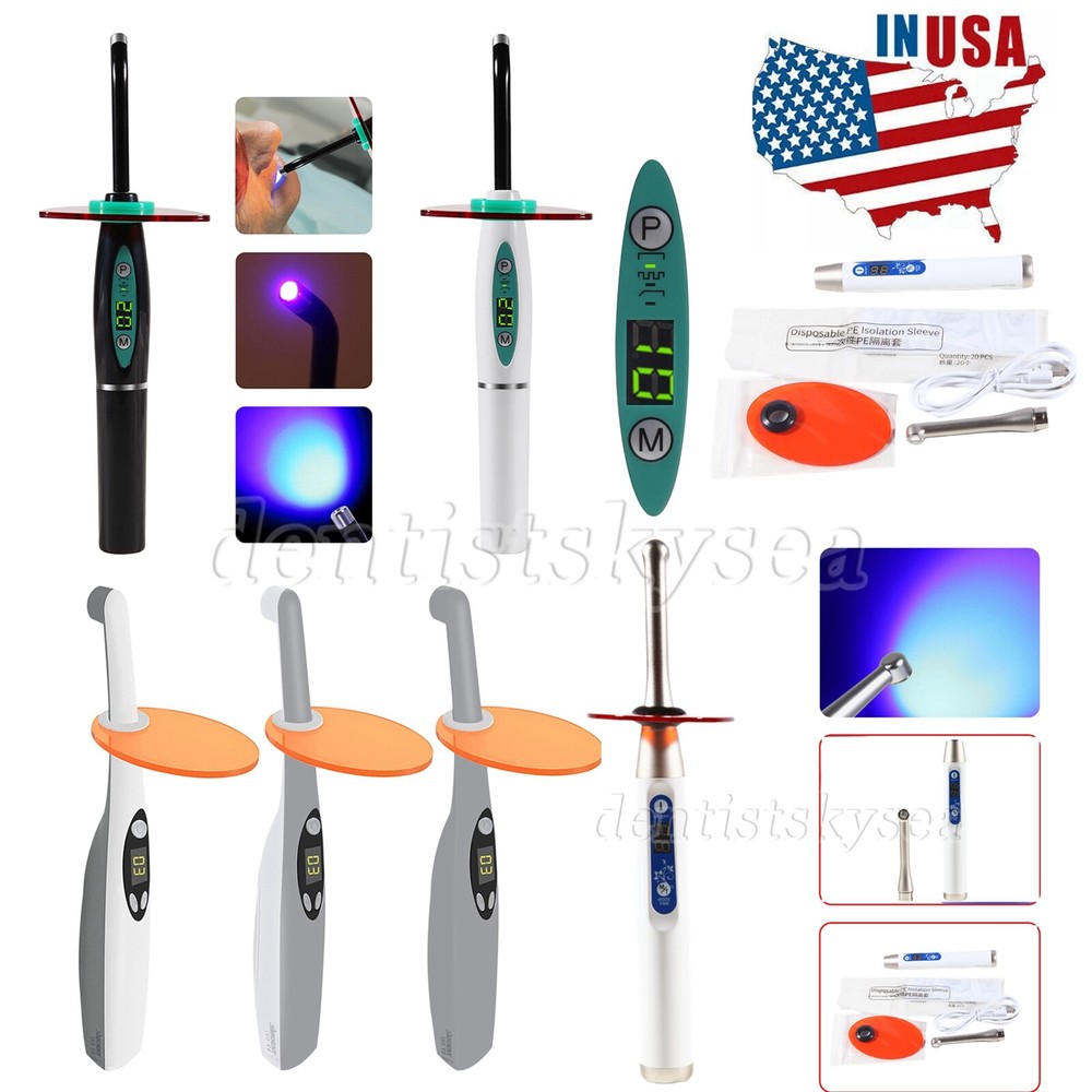 Dental Cordless LED Curing Light 3 Modes 5 Second 3S Cure Light Lamp UPS