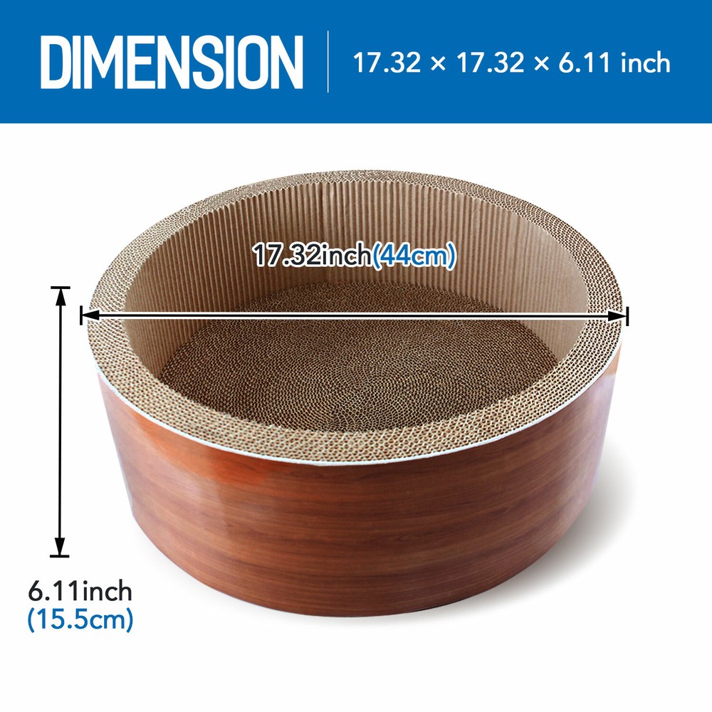 Sturdy Cat Scratcher Tower with Cozy Round Bed Pad – Brown