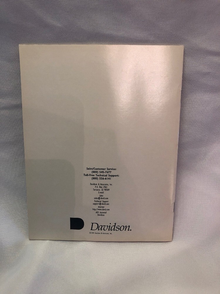 '95 Davidson Kid Works Deluxe *User Guide Only* Z3