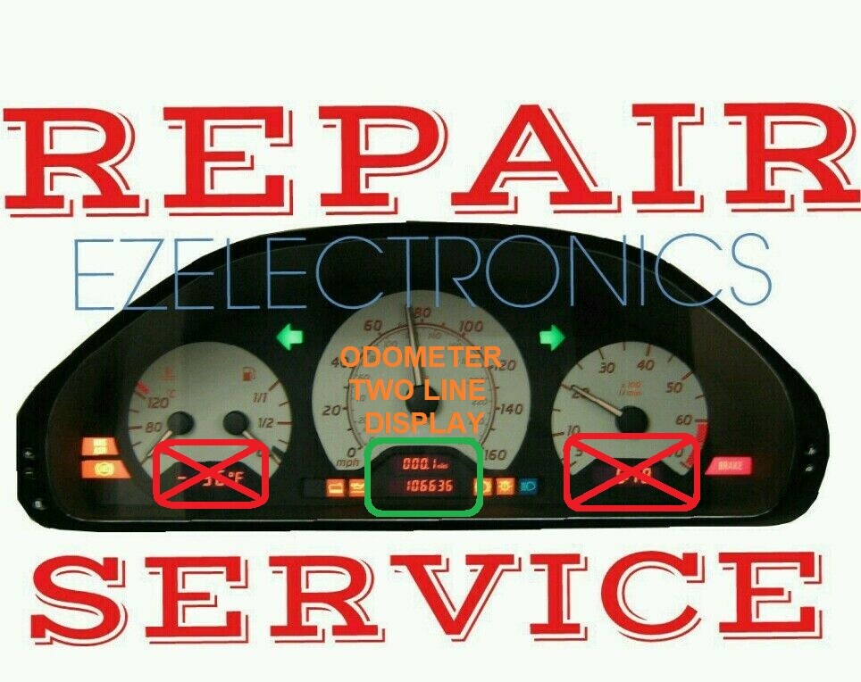 LCD, MID DISPLAY FOR MERCEDES C / E / CLK / SLK INSTRUMENT CLUSTER REPLACEMENT