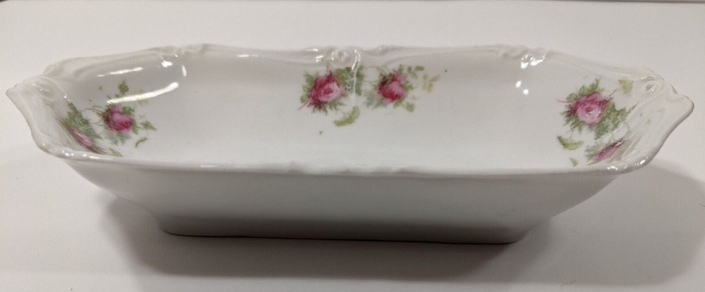 Vintage Rose Floral Candy Dish - Unmarked
