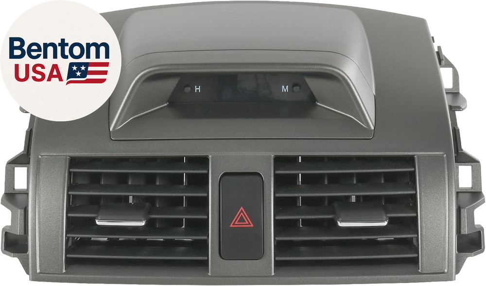 Center Dash A/C Outlet Air Vent Panel with Emergency Switch Clock Button Compati