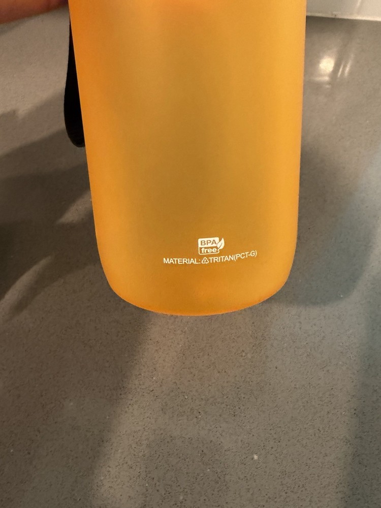 YoungLA Water Bottle Yellow Plastic EUC