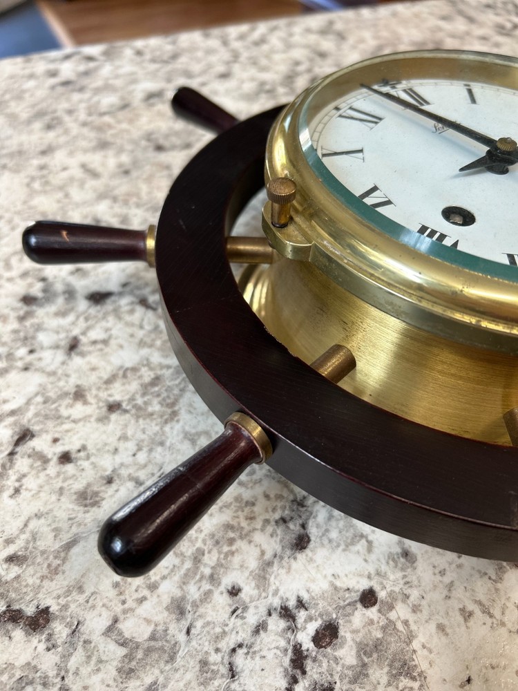 Schatz Ship Clock Nautical Bell Ships Wheel Germany