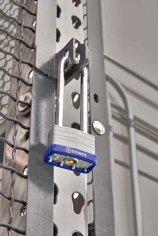 Brinks Laminated Steel 44mm Keyed Padlock with 4in Shackle