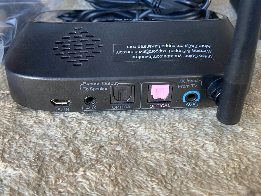 Avantree BTHT-5009 Wireless Bluetooth Transmitter Unit Plus Accessories.