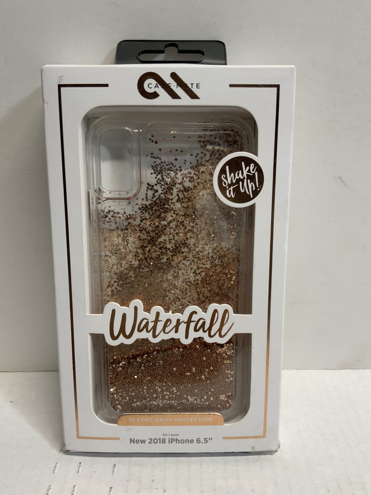 ☀️ Case-Mate Waterfall Case for Apple iPhone XS Max, Gold Clear, Brand New