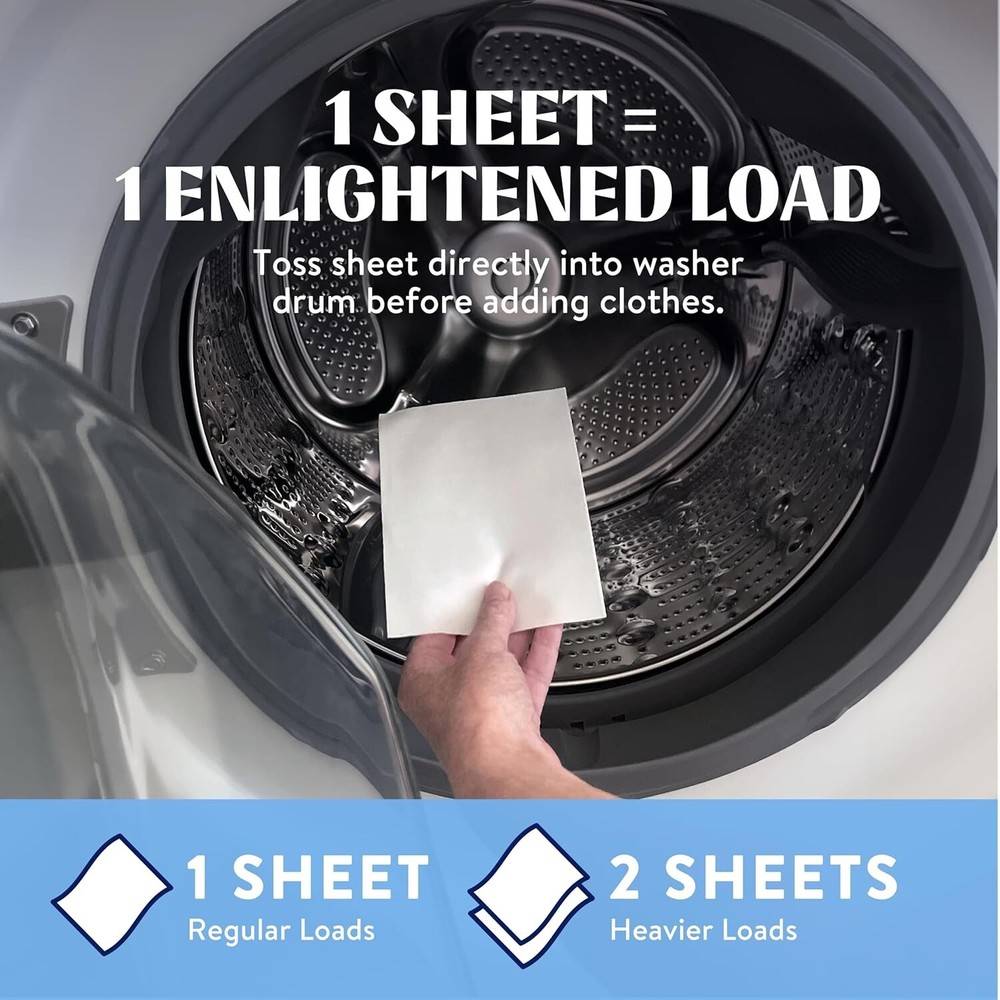 Cleancult Laundry Detergent Sheets Fresh Linen Scent 60 Count-B8