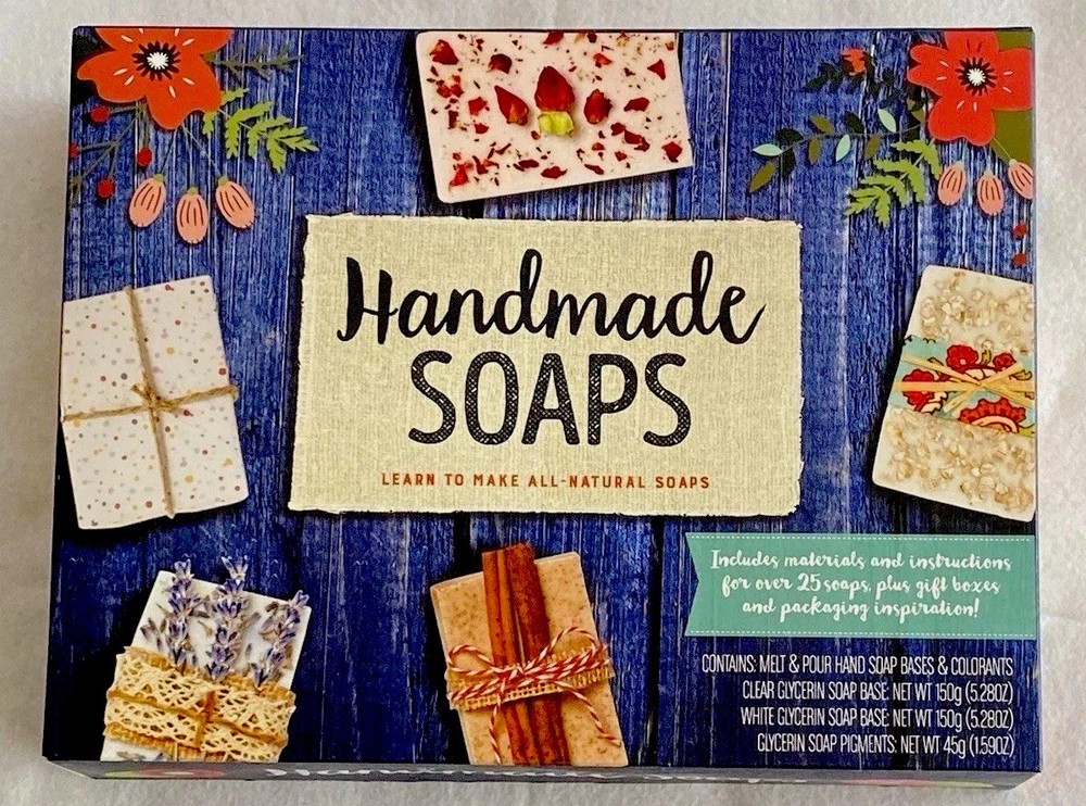 Handmade Soap Kit includes base, molds, pigments, etc. By Becker & Mayer Sealed!