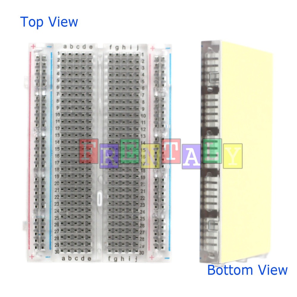 2X Mini 400 Points Clear Prototype PCB Solderless Breadboard Protoboard