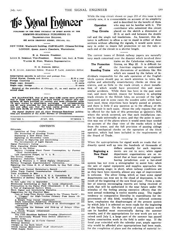 RAILWAY SIGNAL ENGINEER Magazine 95 Select Issue Collection On USB Flash Drive