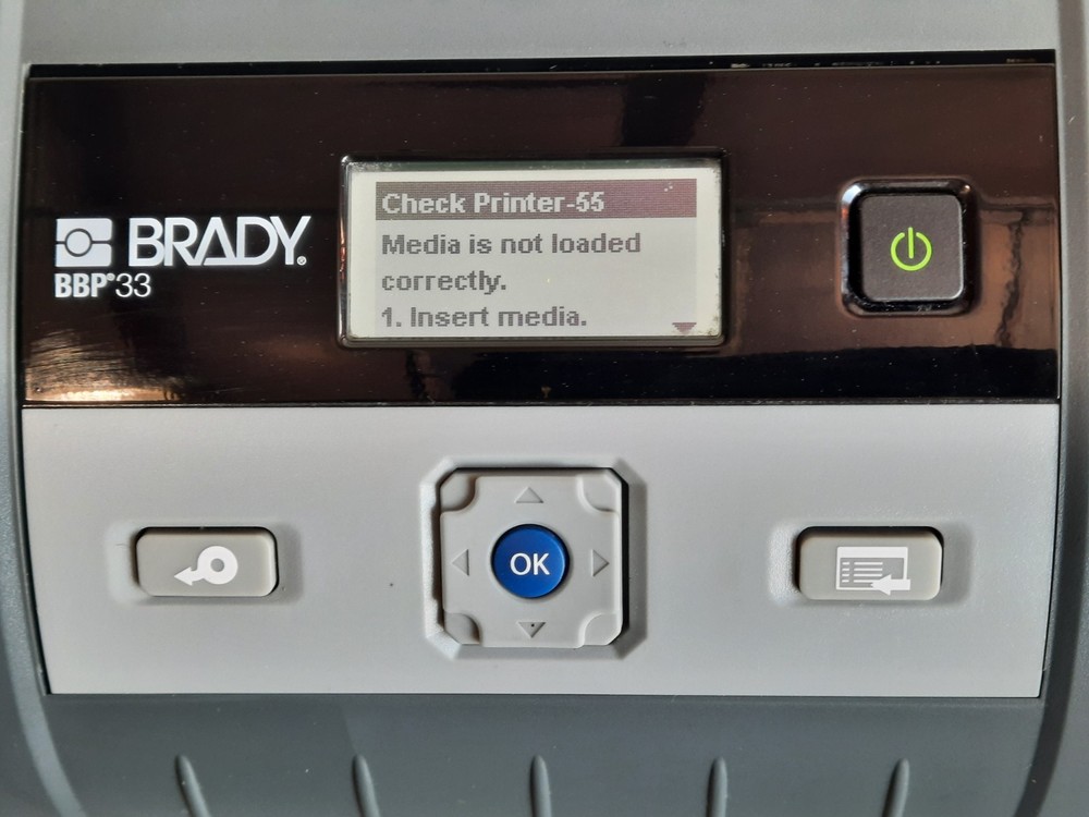 Brady BBP33 Industrial Label Printer-With Power Cord-( Powers On )-UNTESTED