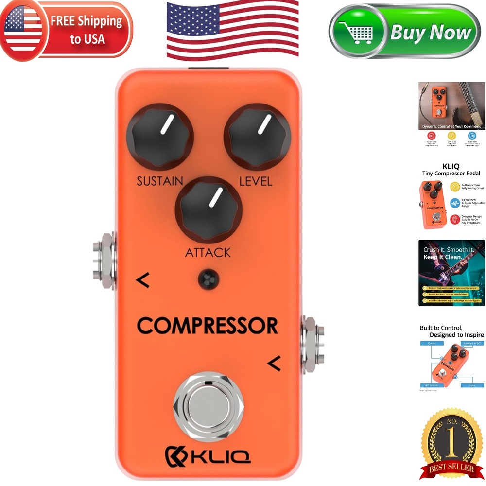 Sturdy & User-Friendly KLIQ Tiny-Compressor Pedal - Perfect for Performances