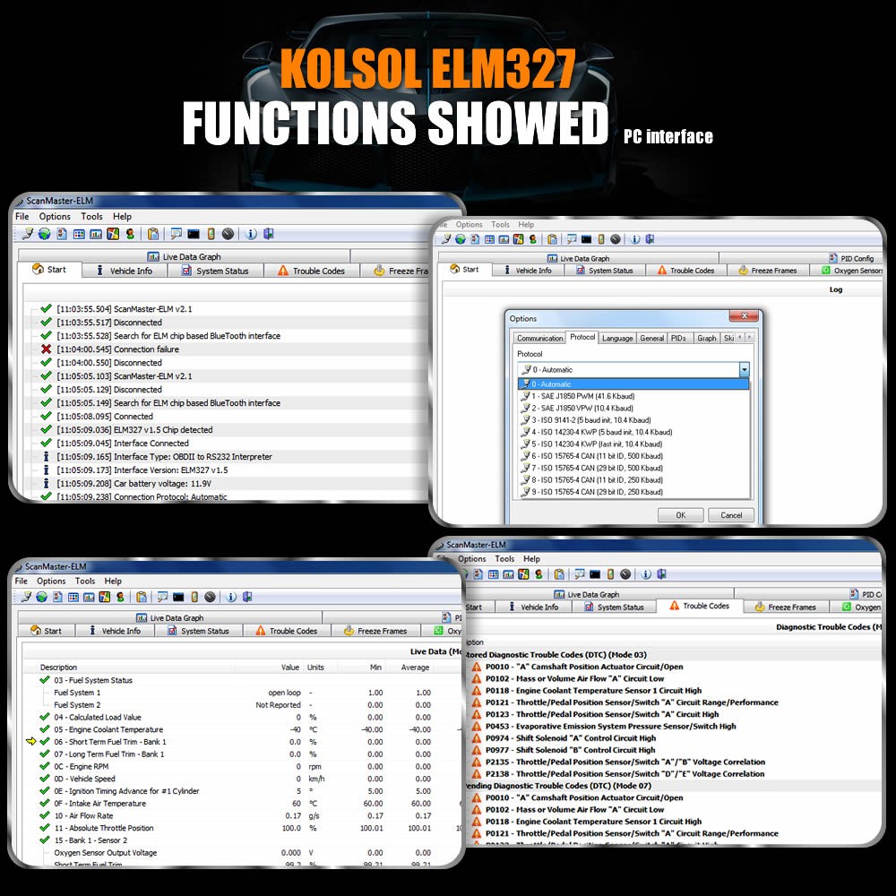 KOLSOL ELM327 USB V1.5 with Switch modified for Ford