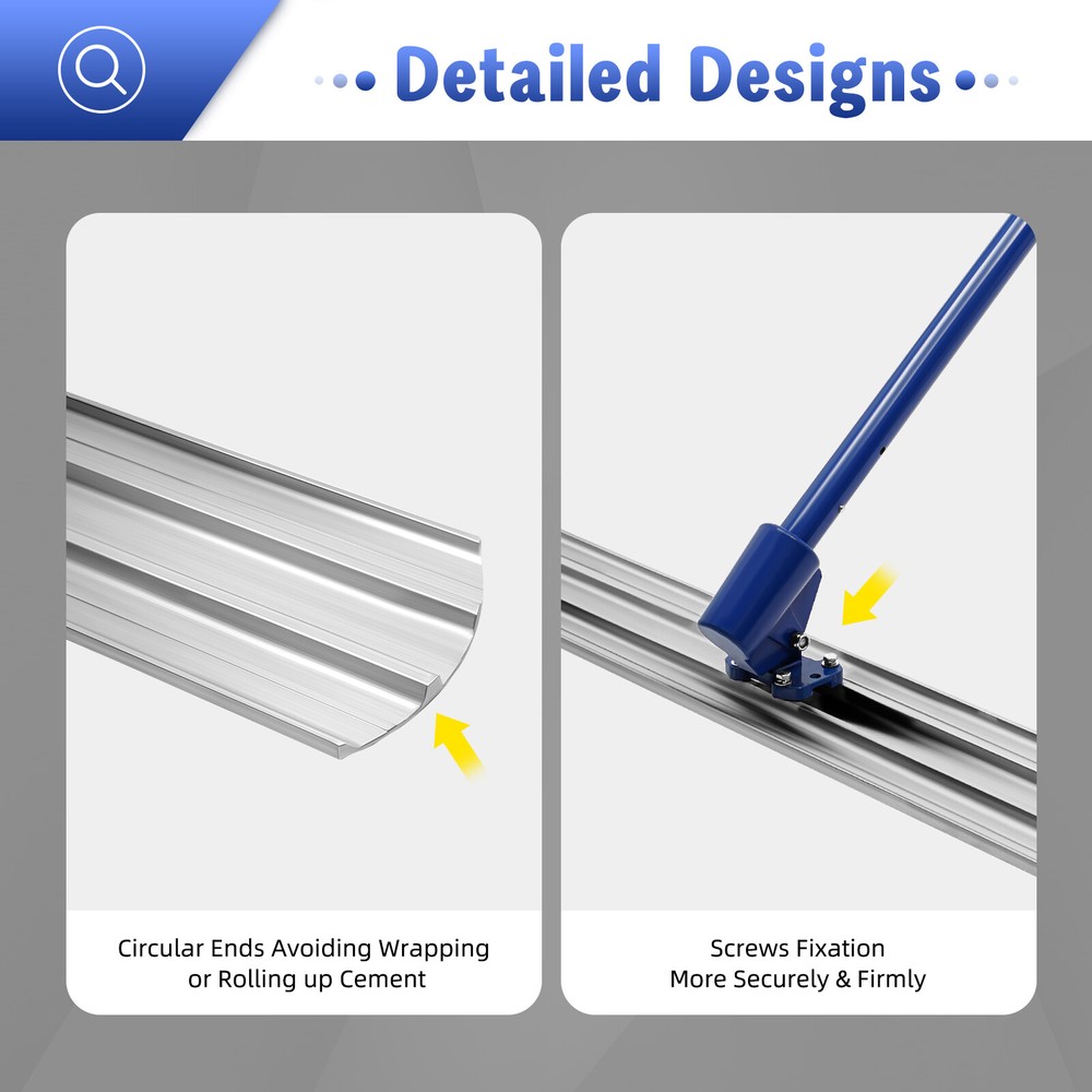 Bull Float Concrete Float 48”x8” Handle Concrete Tool Trowel Float Aluminum