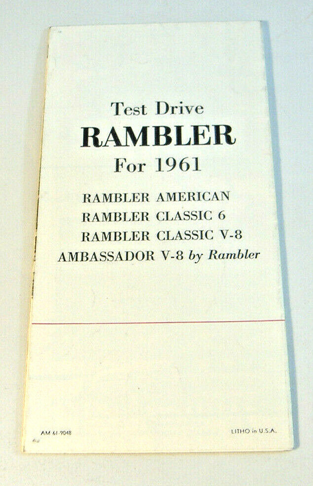 RAMBLER FOR 1961~ AUTOMOBILE BROCHURE