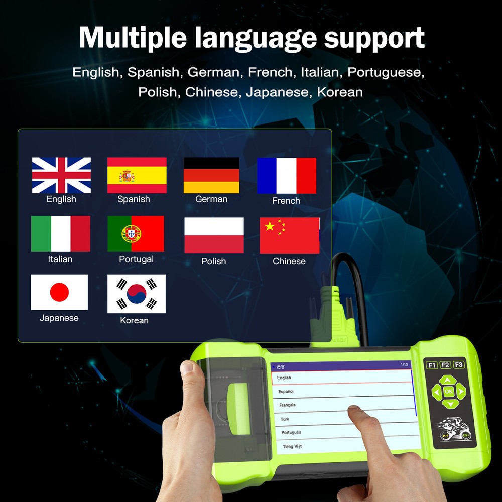 Original M300 Scanner OBD2 Motorcycle All System Diagnostic Fault Code Reader US