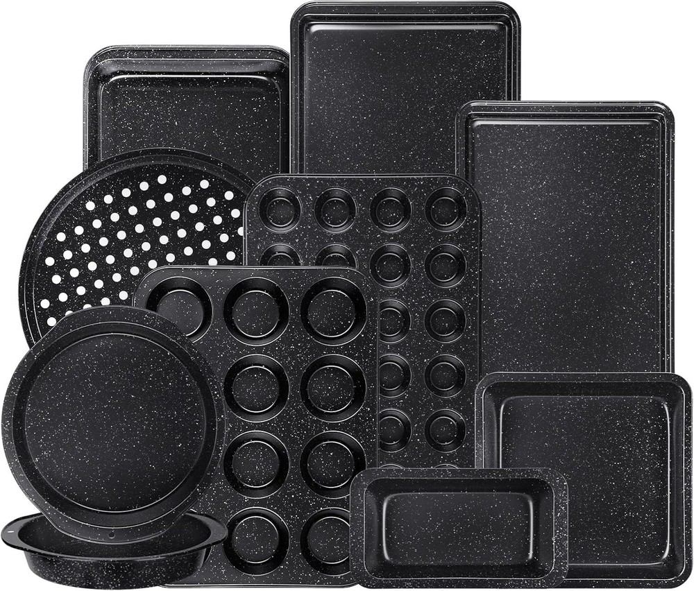 10-Piece Baking Pans Set Bakeware Sets Nonstick Baking Set Oven Cooking