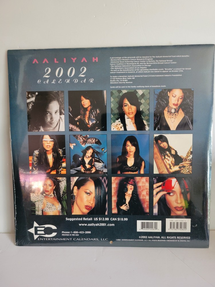 Aaliyah 2002 Wall Calendar